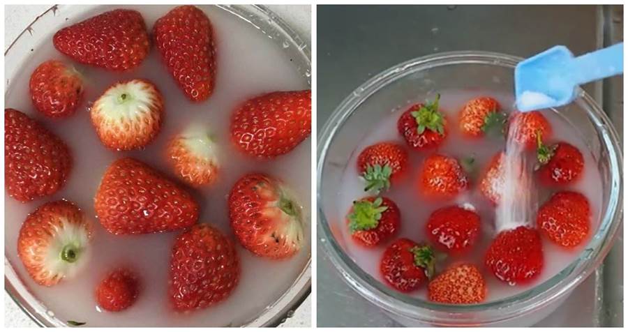 洗草莓時，別只用清水，多放2樣，洗的乾淨沒有殘留物，