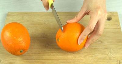 誰還用手剝橙子，教你切橙子小妙招，好看好吃不臟手，方法超簡單